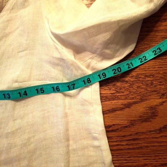 iLinen Tunic Beige Shirt Size S Boho Casual - Picture 6 of 9